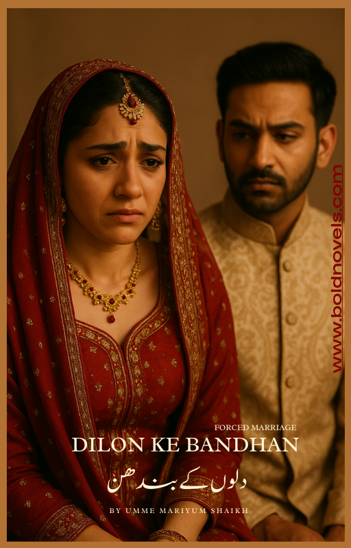 Cover art of 'Dilon Ke Bandhan' a Hindi forced marriage love story showing a dramatic couple